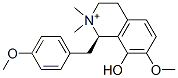 (R)-1,2,3,4-Tetrahydro-8-hydroxy-7-methoxy-1-[(4-methoxyphenyl)methyl]-2,2-dimethylisoquinolin-2-ium 구조식 이미지