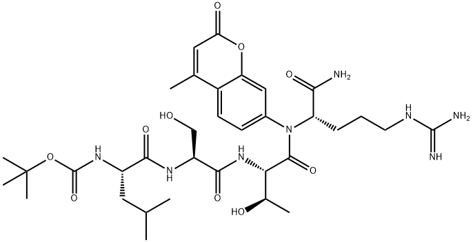 BOC-LEU-SER-THR-ARG-MCA Structure