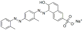 sodium 6-hydroxy-5-[[4-(o-tolylazo)-o-tolyl]azo]naphthalene-2-sulphonate  Structure