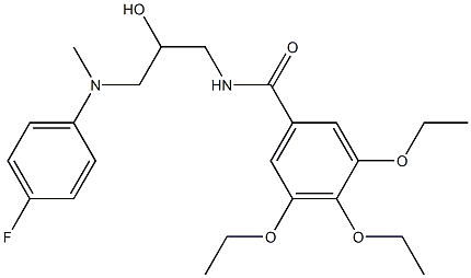 3,4,5-triethoxy-N-[3-[(4-fluorophenyl)-methyl-amino]-2-hydroxy-propyl] benzamide Structure