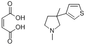 1,3-Dimethyl-3-(3-thienyl)pyrrolidine (Z)-2-butenedioate Structure