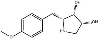 3,4-Pyrrolidinediol, 2-[(4-methoxyphenyl)methyl]-, [2R-(2alpha,3alpha,4alpha)]- (9CI) 구조식 이미지