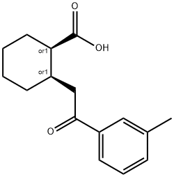 CIS-2-[2-(3-METHYLPHENYL)-2-OXOETHYL]CYCLOHEXANE-1-CARBOXYLIC ACID Structure