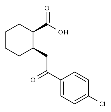 CIS-2-[2-(4-CHLOROPHENYL)-2-OXOETHYL]CYCLOHEXANE-1-CARBOXYLIC ACID Structure