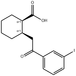 CIS-2-[2-(3-IODOPHENYL)-2-OXOETHYL]CYCLOHEXANE-1-CARBOXYLIC ACID Structure