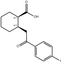 CIS-2-[2-(4-IODOPHENYL)-2-OXOETHYL]CYCLOHEXANE-1-CARBOXYLIC ACID 구조식 이미지