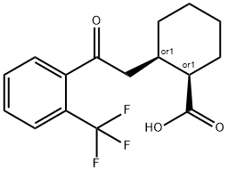 CIS-2-[2-OXO-2-(2-TRIFLUOROMETHYLPHENYL)ETHYL]CYCLOHEXANE-1-CARBOXYLIC ACID 구조식 이미지