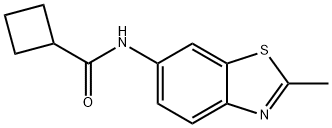 Cyclobutanecarboxamide, N-(2-methyl-6-benzothiazolyl)- (9CI) Structure