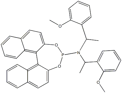 (11bR)-N,N-Bis[(R)-(-)-1-(2-methoxyphenyl)ethyl]dinaphtho[2,1-d:1',2'-f][1,3,2]dioxaphosphepin-4-amine Structure