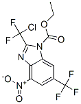 2-(클로로디플루오로메틸)-4-니트로-6-(트리플루오로메틸)-1H-벤즈이미다졸-1-카르복실산에틸에스테르 구조식 이미지
