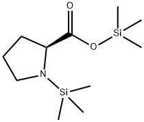 1-(트리메틸실릴)피롤리딘-2α-카르복실산(트리메틸실릴)에스테르 구조식 이미지
