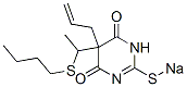 5-Allyl-5-[1-(butylthio)ethyl]-2-sodiothio-4,6(1H,5H)-pyrimidinedione 구조식 이미지