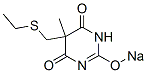 5-(Ethylthiomethyl)-5-methyl-2-sodiooxy-4,6(1H,5H)-pyrimidinedione 구조식 이미지