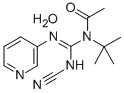 Acetamide, N-tert-butyl-N-(1-cyano-2-(3-pyridyl)amidino)-, hydrate Structure