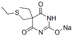 5-Ethyl-5-(ethylthiomethyl)-2-sodiooxy-4,6(1H,5H)-pyrimidinedione Structure