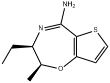 Thieno[2,3-f]-1,4-oxazepin-5-amine, 3-ethyl-2,3-dihydro-2-methyl-, (2S,3R)- (9CI) 구조식 이미지