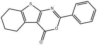 5,6,7,8-Tetrahydro-2-phenyl-4H-[1]benzothieno[2,3-d][1,3]<br>oxazin-4-one Structure