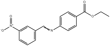 p-(m-Nitrobenzylidene)aminobenzoic acid ethyl ester Structure