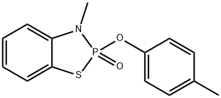 2,3-Dihydro-3-methyl-2-(4-methylphenoxy)-1,3,2-benzothiazaphosphole 2-oxide 구조식 이미지
