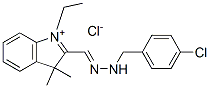 2-[[(4-chlorophenyl)methylhydrazono]methyl]-1-ethyl-3,3-dimethyl-3H-indolium chloride Structure