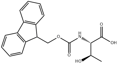 2-(9H-Fluoren-9-ylmethoxycarbonylamino)-3-hydroxy-butanoic acid 구조식 이미지