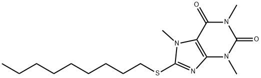 3,7-Dihydro-8-nonylthio-1,3,7-trimethyl-1H-purine-2,6-dione Structure