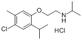 4-Chloro-2-isopropyl-beta-(N-isopropylamino)-5-methylphenetole hydroch loride 구조식 이미지
