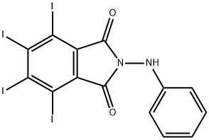 Phthalimide, N-anilinotetraiodo- Structure