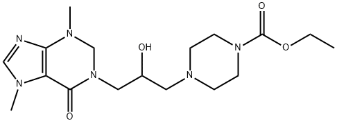 4-[3-(1,2,3,6-Tetrahydro-3,7-dimethyl-6-oxo-7H-purin-1-yl)-2-hydroxypropyl]-1-piperazinecarboxylic acid ethyl ester Structure