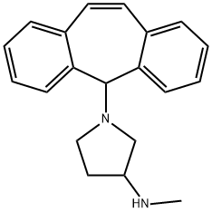 N-Methyl-1-(5H-dibenzo[a,d]cyclohepten-5-yl)pyrrolidin-3-amine Structure