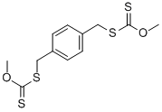 [1,4-Phenylenebis(methylenethio)]bis(thioformic acid O-methyl) ester Structure