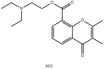 2,3-Dimethylchromone-8-carboxylic acid diethylaminoethyl ester hydroch loride Structure