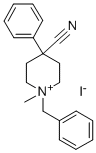 Piperidinium, 1-benzyl-4-cyano-1-methyl-4-phenyl-, iodide Structure