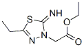 1,3,4-Thiadiazole-3(2H)-aceticacid,5-ethyl-2-imino-,ethylester(9CI) Structure