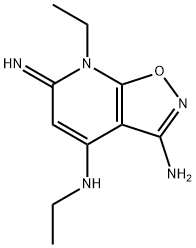 Isoxazolo[5,4-b]pyridine-3,4-diamine, N4,7-diethyl-6,7-dihydro-6-imino- (9CI) 구조식 이미지