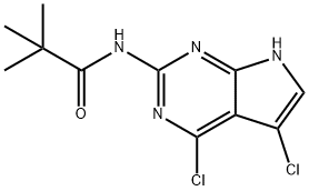 Propanamide, N-(4,5-dichloro-7H-pyrrolo[2,3-d]pyrimidin-2-yl)-2,2-dimethyl- Structure