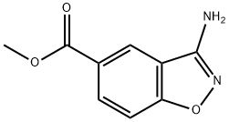 1,2-벤즈이속사졸-5-카르복실산,3-아미노-,메틸에스테르(9CI) 구조식 이미지
