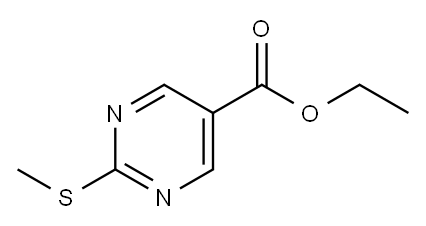2-(Methylthio)-5-pyrimidinecarboxylic acid ethyl ester Structure