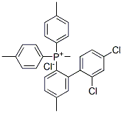 (2,4-dichlorophenyl)methyl-tris(4-methylphenyl)phosphanium chloride Structure