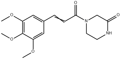 4-(3,4,5-Trimethoxycinnamoyl)-2-piperazinone Structure