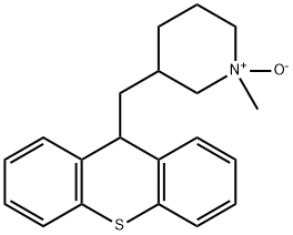 1-Methyl-3-(9H-thioxanthen-9-ylmethyl)piperidine 1-oxide Structure