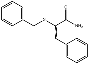 2-(Benzylthio)-3-phenylpropenamide Structure