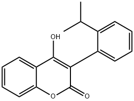 4-Hydroxy-3-(2-isopropylphenyl)-2H-1-benzopyran-2-one 구조식 이미지