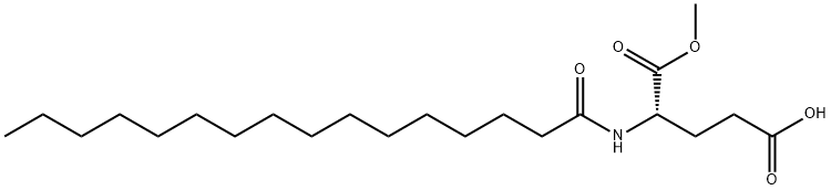 N-palmitoylglutamic acid alpha-methyl ester Structure