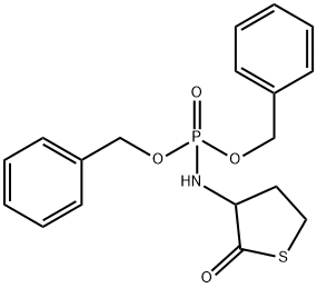 N-(Tetrahydro-2-oxothiophen-3-yl)phosporamidic acid dibenzyl ester Structure