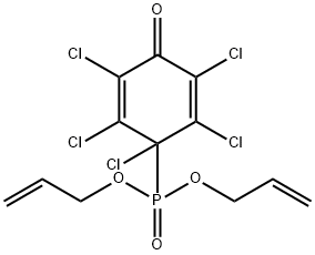 2,3,4,5,6-Pentachloro-4-[di(allyloxy)phosphinyl]-2,5-cyclohexadien-1-one Structure