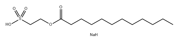 2-설포에틸 도데카논산 나트륨 구조식 이미지