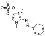 1,3-디메틸-2-(페닐아조)-이미다졸륨과염소산염 구조식 이미지
