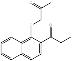 1-(1-아세토닐옥시-2-나프틸)-1-프로판온 구조식 이미지