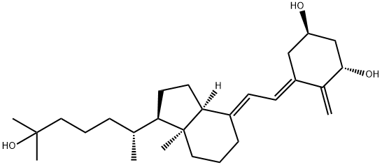 5-{2-[1-(5-Hydroxy-1,5-dimethyl-hexyl)-7a-methyl-octahydro-inden-4-ylidene]-ethylidene}-4-methylene-cyclohexane-1,3-diol 구조식 이미지